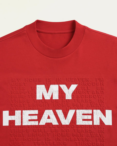 TOBI Heaven Embossed T-shirt - Red - TOBI