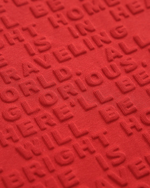 TOBI Heaven Embossed T-shirt - Red - TOBI