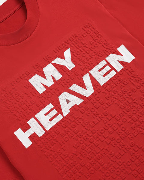 TOBI Heaven Embossed T-shirt - Red - TOBI