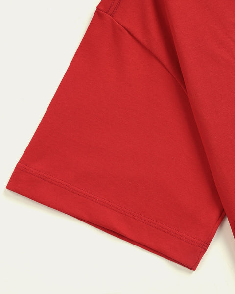 TOBI Heaven Embossed T-shirt - Red - TOBI