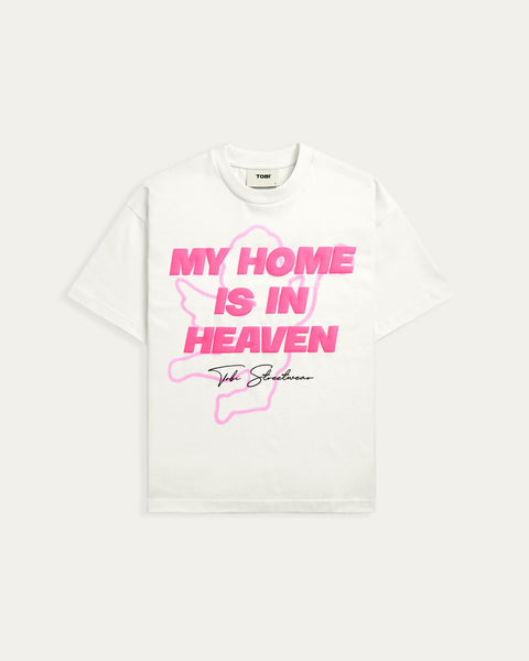TOBI My Pinky Heaven Typo Boxy T-shirt - White - TOBI