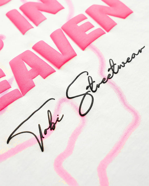 TOBI My Pinky Heaven Typo Boxy T-shirt - White - TOBI