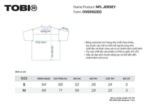 TOBI® NFL Regular Jersey - Red - TOBI