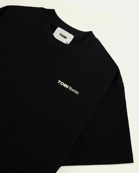 TOBI Regular Boxy Tee - Black - TOBI