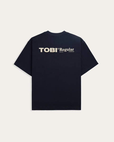 TOBI Regular Boxy Tee - Navy - TOBI