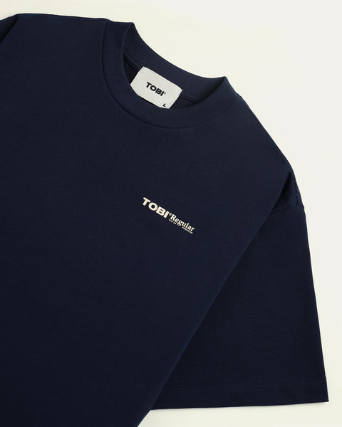 TOBI Regular Boxy Tee - Navy - TOBI