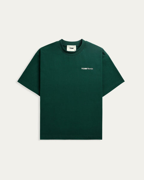 TOBI Regular Boxy Tee - Racing Green - TOBI