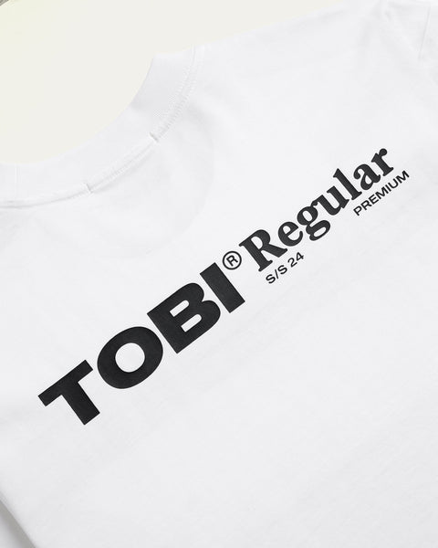 TOBI Regular Boxy Tee - White - TOBI