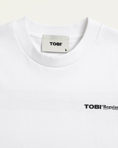 TOBI Regular Boxy Tee - White - TOBI