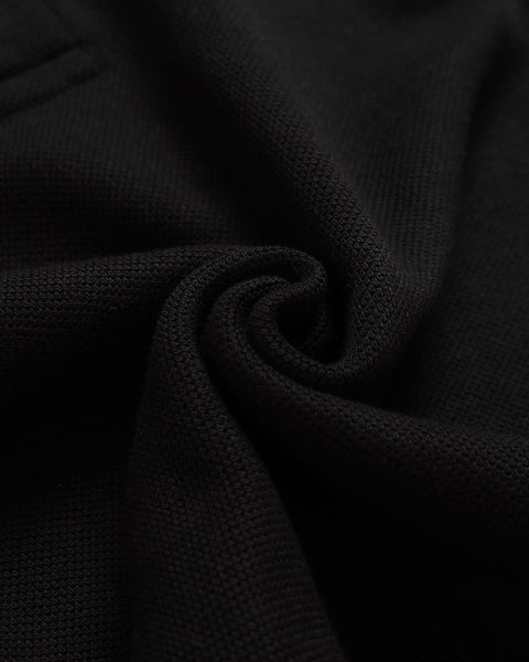 Waffle Stripped Polo - Black - TOBI