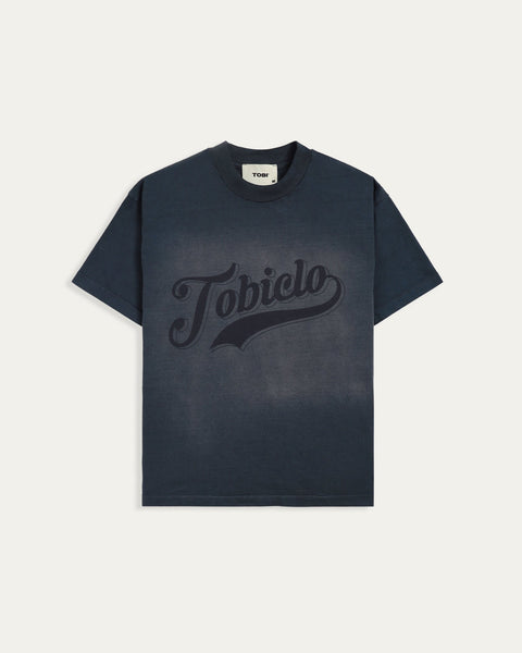 Sun Faded TobiClo Boxy T-shirt - Sapphire