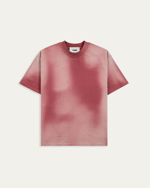 250gsm Heavyweight Wash T-shirt - SunFaded Pink