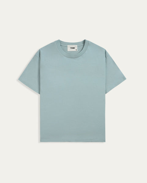 250gsm Heavyweight Wash T-shirt - Blue Sky