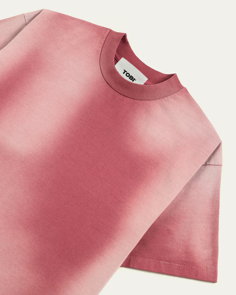 250gsm Heavyweight Wash T-shirt - SunFaded Pink