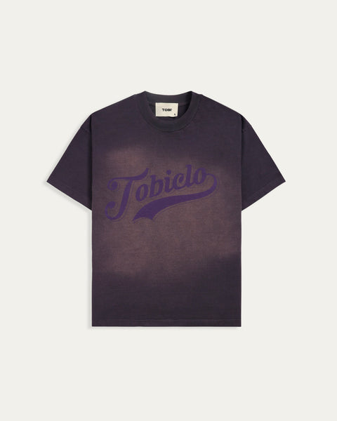 Sun Faded TobiClo Boxy T-shirt - Grape