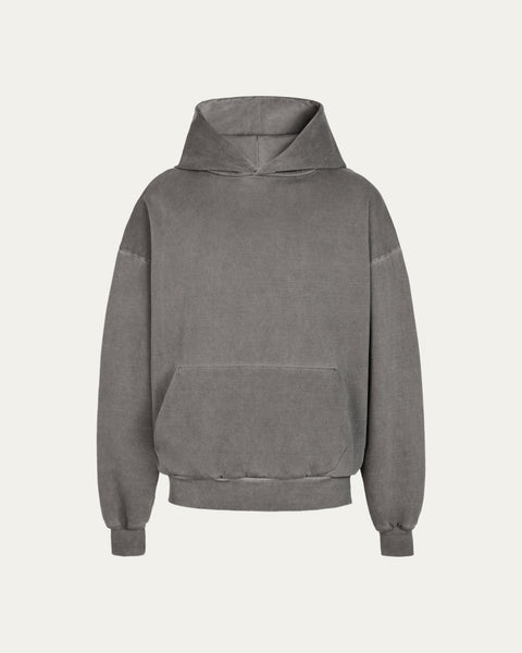 420gsm Heavyweight Wash Hoodie -  Dark Grey