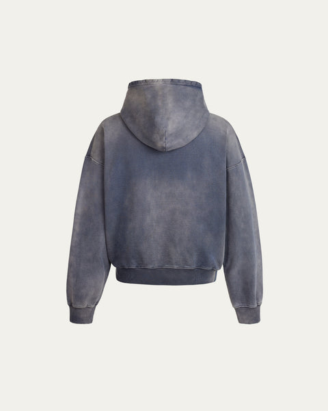 420gsm Heavyweight Wash Hoodie - Sapphire