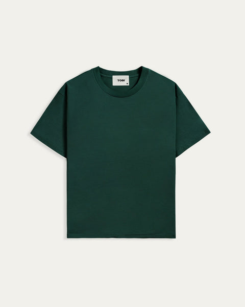 250gsm Heavyweight Wash T-shirt - Racing Green