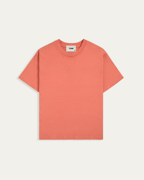 250gsm Heavyweight Boxy Wash T-shirt - Orange