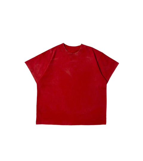 250gsm Heavyweight Wash T-shirt - Red Heat
