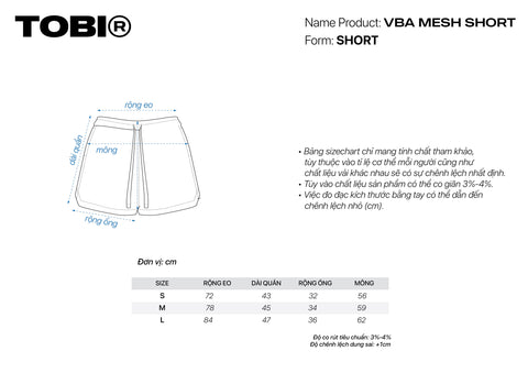 VBA Mesh Shorts - Off White