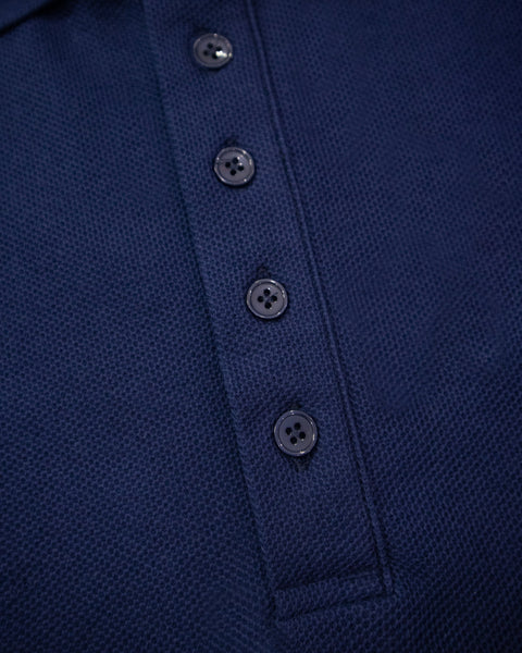 Polo Waffle - Navy Blue