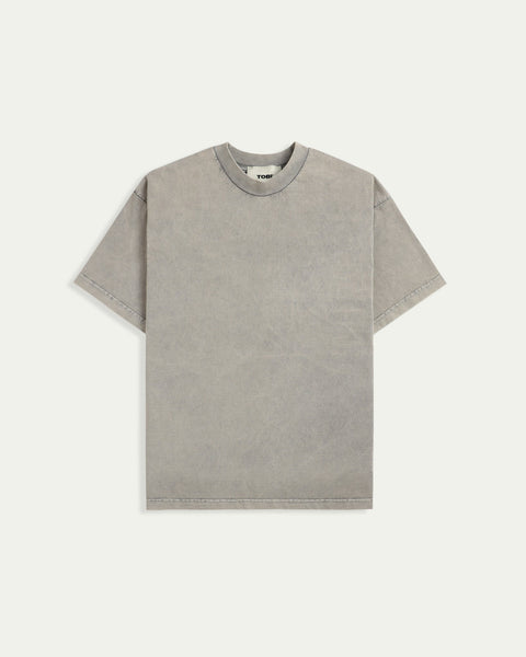 Blank Boxy Wash T-shirt - Dust - TOBI