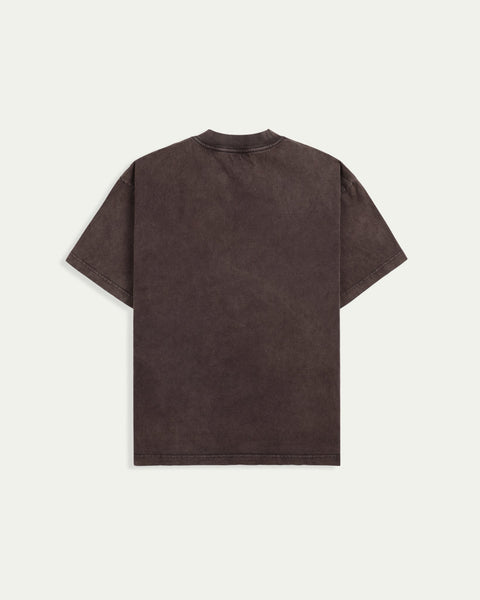 Blank Boxy Wash T-shirt - Mocha - TOBI