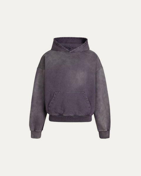 500gsm Heavyweight Wash Hoodie - Grape