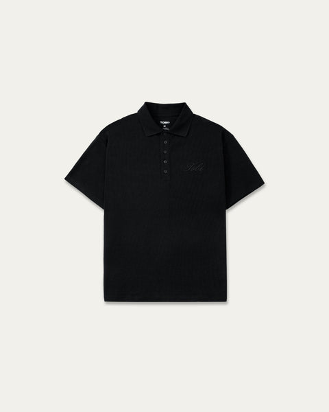 Polo Waffle - Black - TOBI