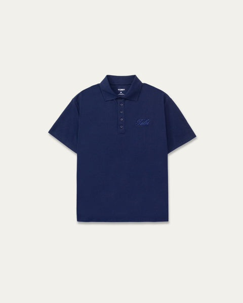 Polo Waffle - Navy Blue - TOBI