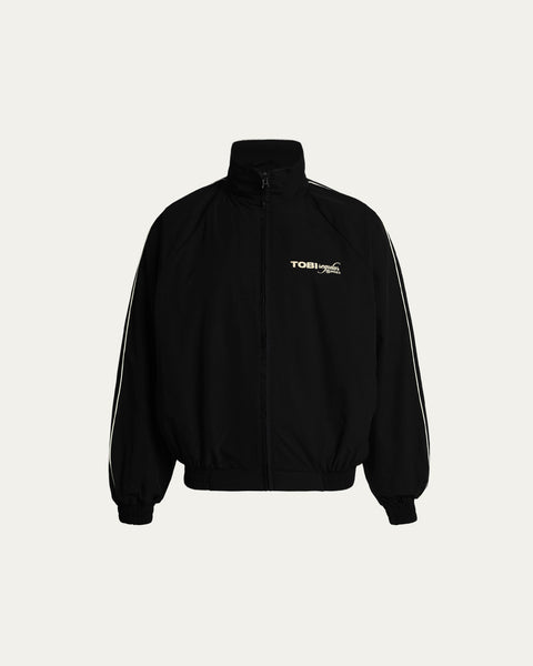 Regular Track Jacket - Black - TOBI