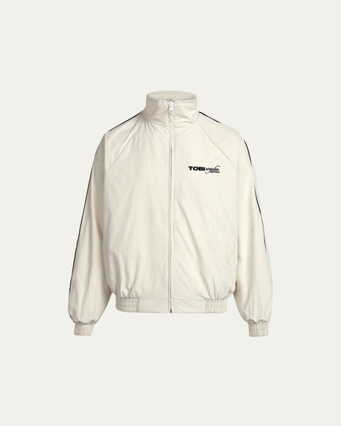 Regular Track Jacket - Cream - TOBI