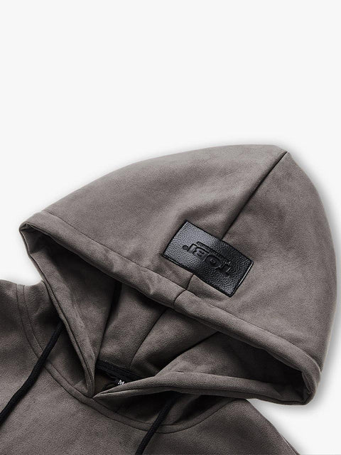 Suede Hoodie - Dark Mocha - TOBI