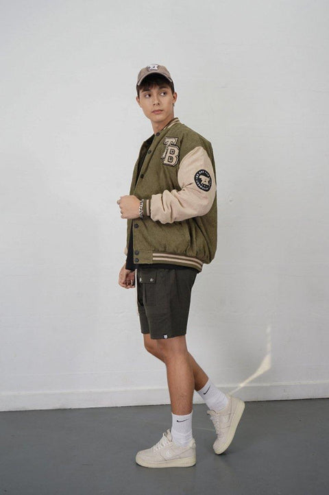 Tobekind Varsity Jacket - Olive - TOBI