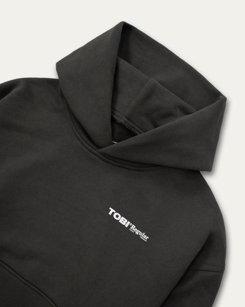 TOBI 500gsm Boxy Hoodie - Lead Shell - TOBI