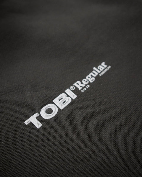 TOBI 500gsm Boxy Hoodie - Lead Shell - TOBI