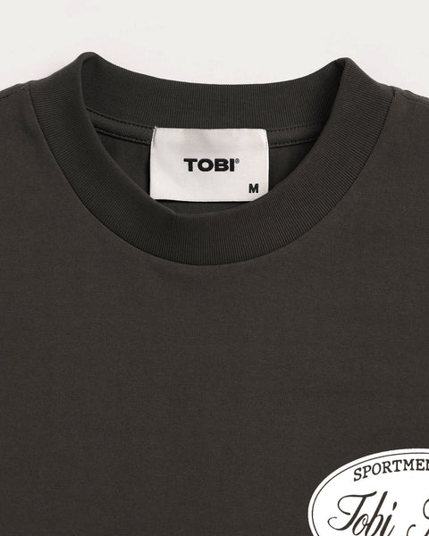 TOBI® Athletic Club T-shirt - Dark Grey - TOBI