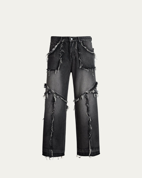 TOBI® Baggy Cutted Line Jeans - Wash Grey - TOBI