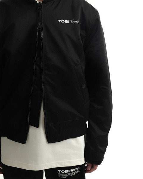 TOBI® Regular Bomber Jacket - Black - TOBI