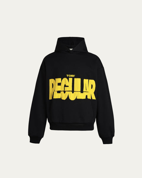 Tobi Regular Patches Hoodie - Black - TOBI