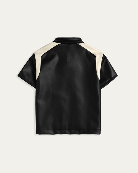 TOBI®Leather Double Zip Shirt - Black - TOBI