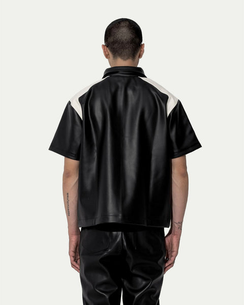 TOBI®Leather Double Zip Shirt - Black - TOBI