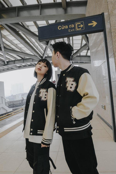 WAAB Embroidery Varsity - Cream - TOBI