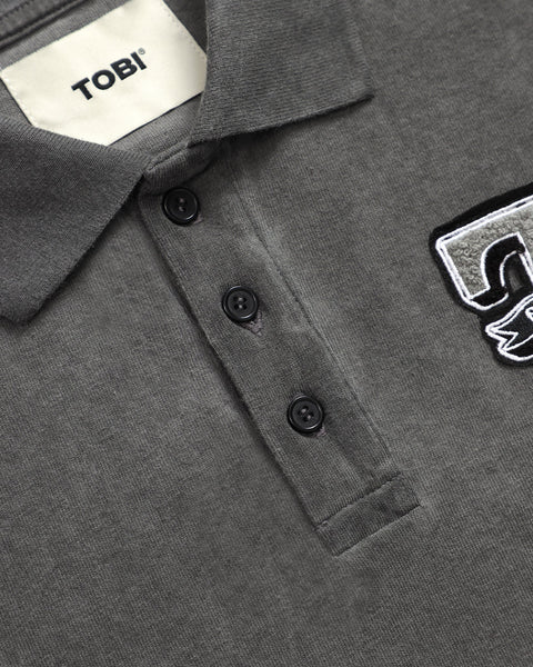 Wash Polo Shirt - Grey - TOBI