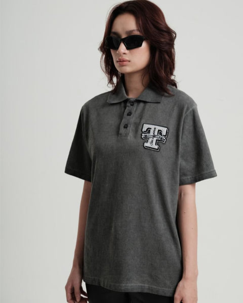 Wash Polo Shirt - Grey - TOBI