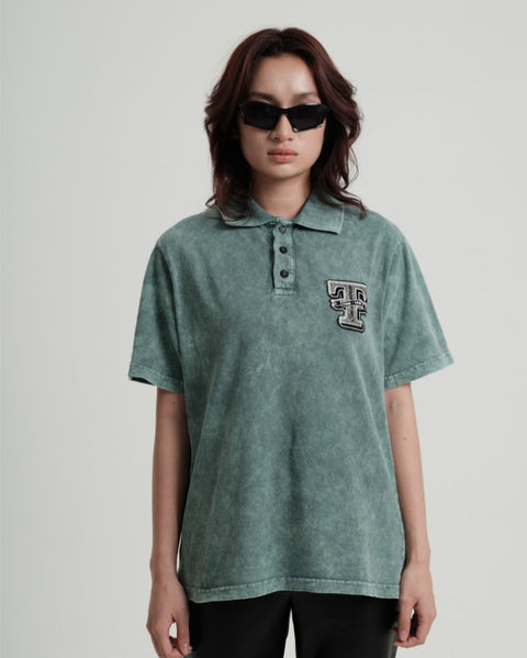 Wash Polo Shirt - Jade Mint - TOBI