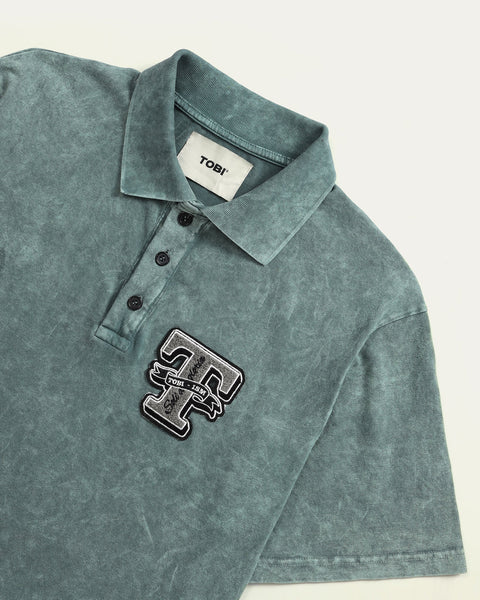 Wash Polo Shirt - Jade Mint - TOBI