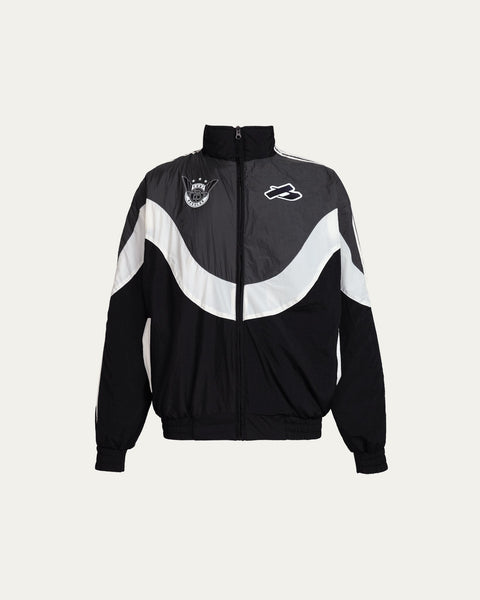 Wavy Track Jacket - Black - TOBI